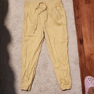 GAP Yellow Track Pants with Elastic Cuffs